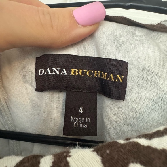Dana Buchman Women’s Brown and White Zebra Midi Dress Size 4 - Picture 3 of 3